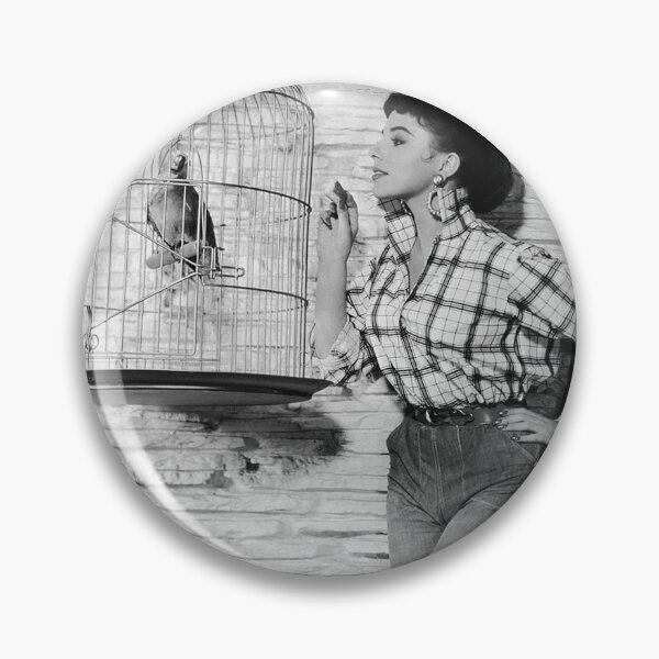 Item preview, Black and White fashion photography - Joan Collins Feeding parrot designed and sold by HoneymoonHotel.