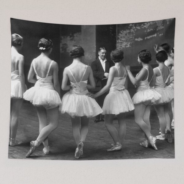 Item preview, Ballet Swan Lake Ballet Rehearsal at the Paris Opéra - Black and White Photography designed and sold by HoneymoonHotel.