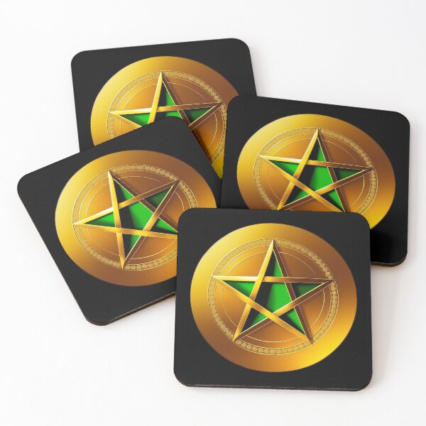 Item preview, Green and Gold Pentacle Sigil designed and sold by hauntedtees.