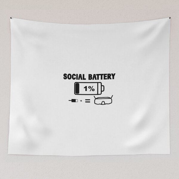 Item preview, Social Battery Recharge Fpv goggles designed and sold by MorganDigital.