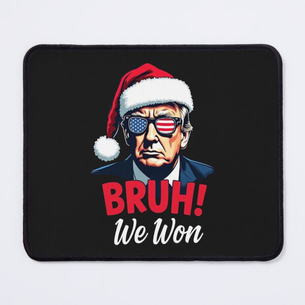 Item preview, Bruh We Won Funny Christmas Santa Hat Trump 47 USA President designed and sold by Alex Songs.