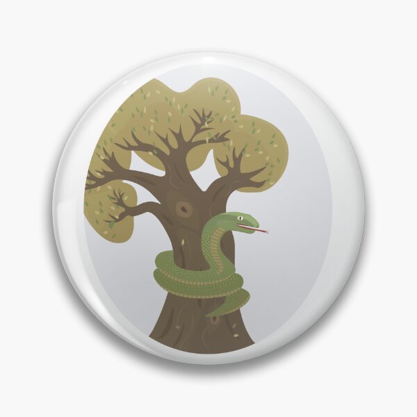 Item preview, Green snake and tree designed and sold by OM-lova.