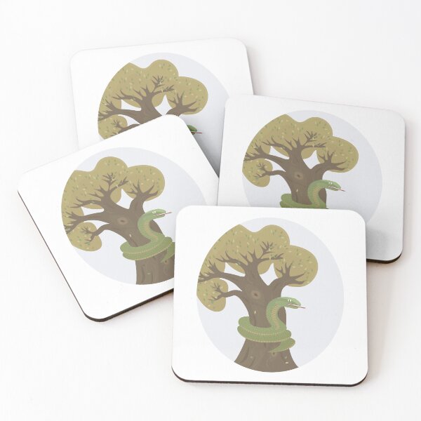 Item preview, Serpiente verde y arbol designed and sold by OM-lova.