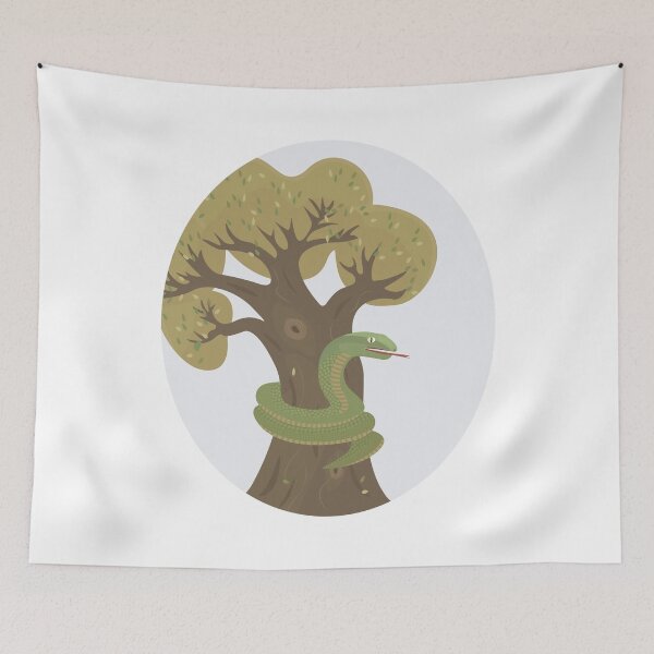 Item preview, Green snake and tree designed and sold by OM-lova.