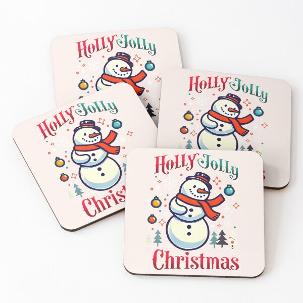 Item preview, Holly Jolly Christmas, Snowman, typography designed and sold by maxmaj.