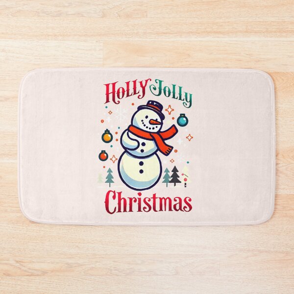 Item preview, Holly Jolly Christmas, Snowman, typography designed and sold by maxmaj.