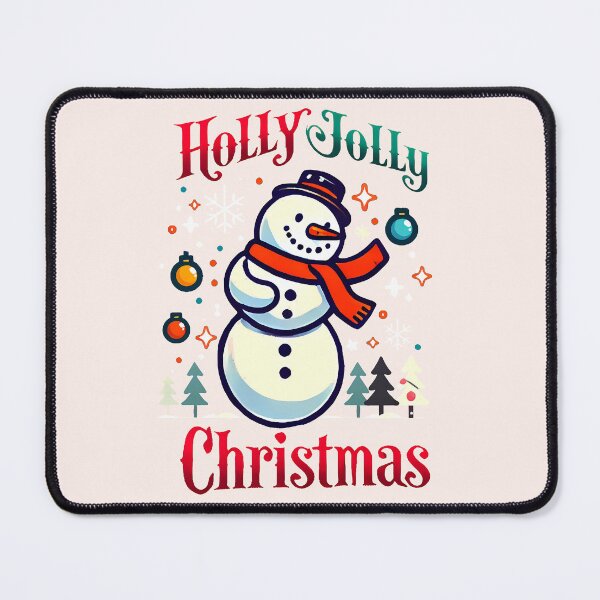 Item preview, Holly Jolly Christmas, Snowman, typography designed and sold by maxmaj.