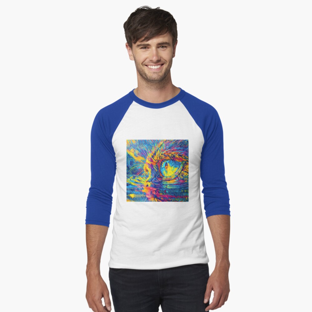 Item preview, Baseball ¾ Sleeve T-Shirt designed and sold by blackhalt.