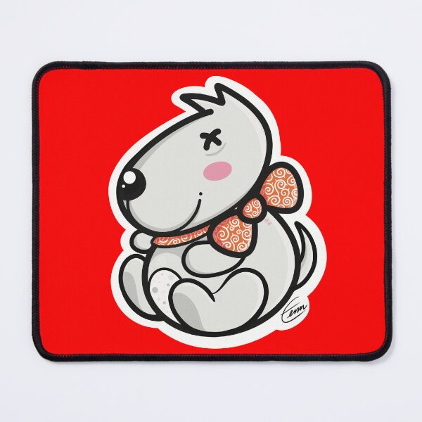Item preview, Smiling Chubby cute dog with red collar. designed and sold by tennstudio.