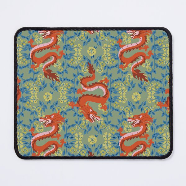 Item preview, Floral Dragon Chinoiserie designed and sold by Lisa D Art Designs.