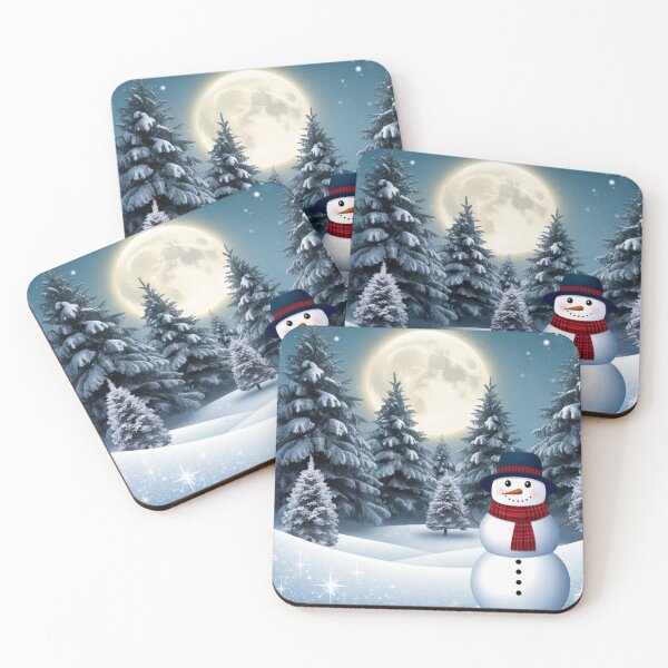 Item preview, Winter Wonderland Snowman - Magical Christmas Background designed and sold by Kawaii Planet Studio.