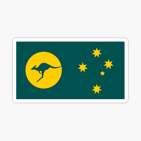 Item preview, Aussie Kangaroo Sun Flag designed and sold by Kangaroo Sun.