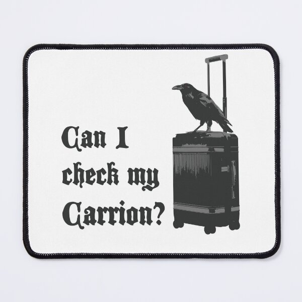 Item preview, Can I check my Carrion funny pun goth t-shirt designed and sold by Goth-It-Covered.