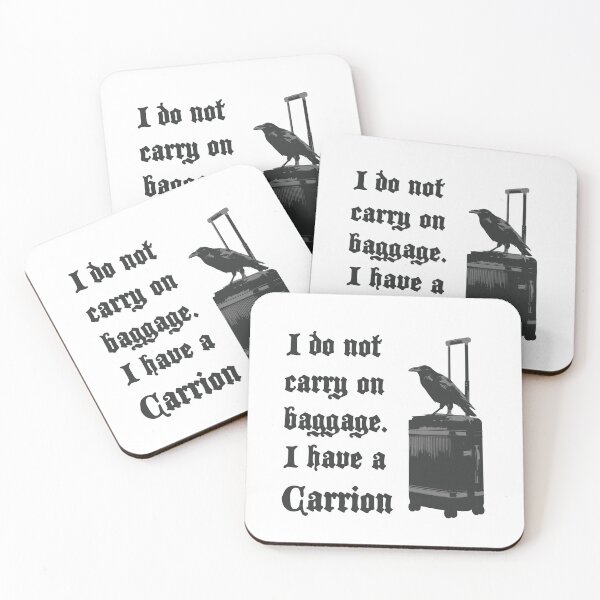 Item preview, I don't have a carry on, I have a Carrion funny goth t-shirt designed and sold by Goth-It-Covered.