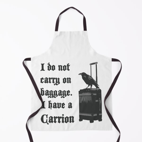Item preview, I don't have a carry on, I have a Carrion funny goth t-shirt designed and sold by Goth-It-Covered.