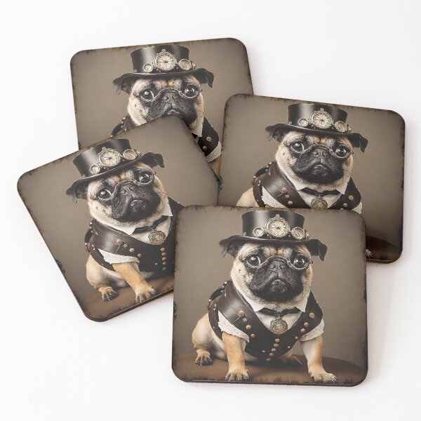 Item preview, Steampunk Pug Artistic Portrait  designed and sold by Skye Ryan-Evans.