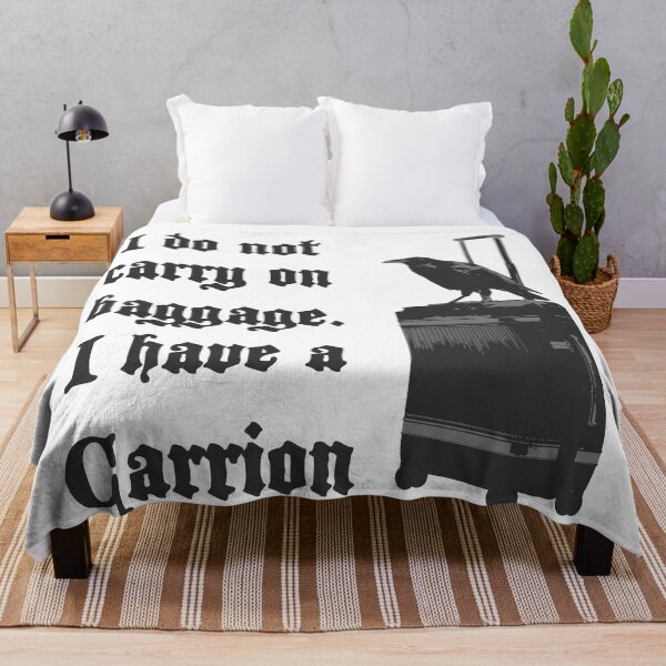Item preview, I don't have a carry on, I have a Carrion funny goth t-shirt designed and sold by Goth-It-Covered.