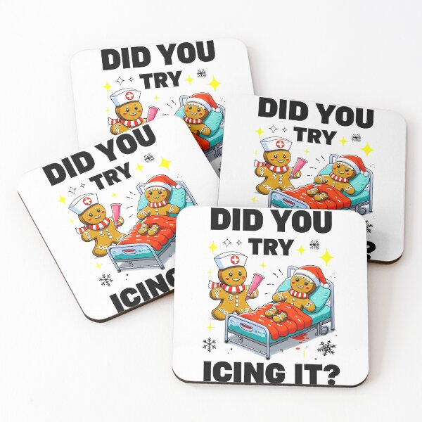 Item preview, Did you try icing it?  Christmas - Funny Holiday Meme in Blue designed and sold by Earth Nature Creations.