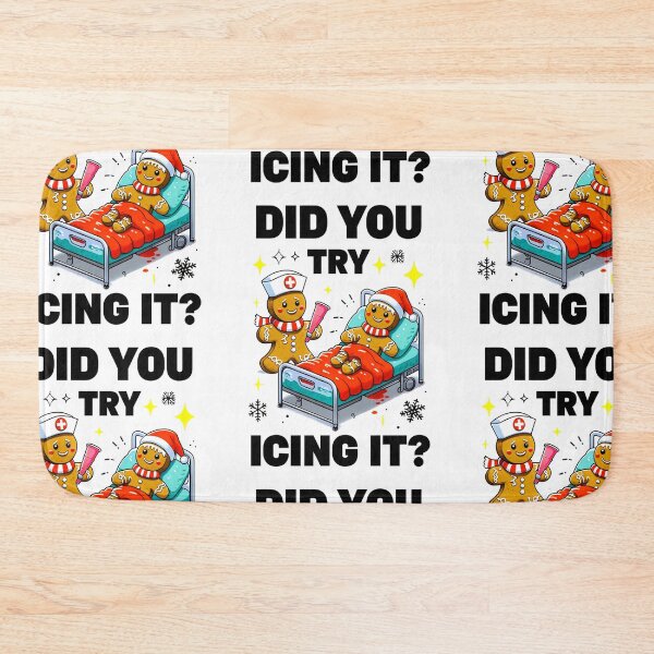 Item preview, Did you try icing it?  Christmas - Funny Holiday Meme in Blue designed and sold by Earth Nature Creations.