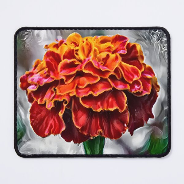 Item preview, Vibrant Red & Orange French Marigold designed and sold by Uniquely Yours.