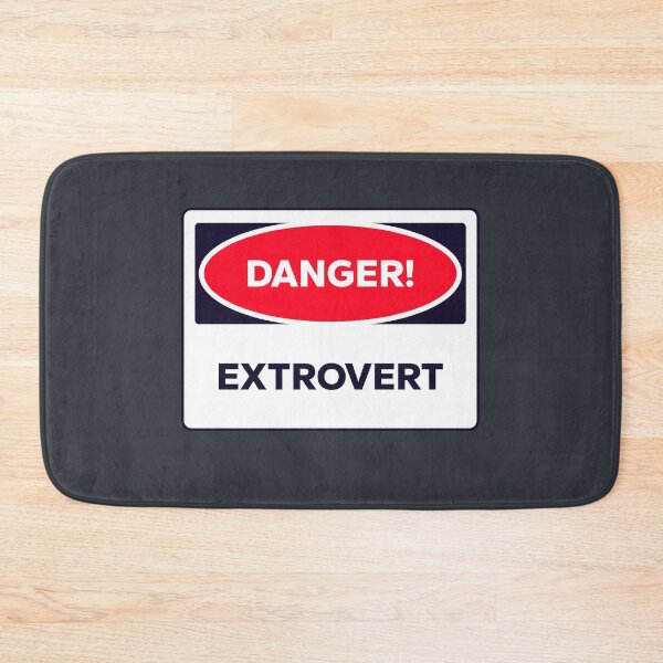 Item preview, Danger! Extrovert - Funny Danger Sign Quote designed and sold by Bleak Shirt.
