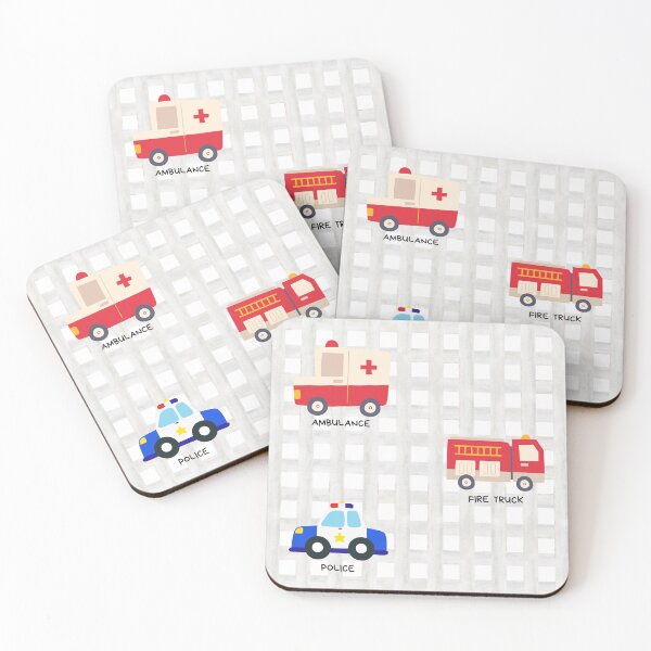 Item preview, Ambulance Fire Truck Police designed and sold by Renee Koutsis.