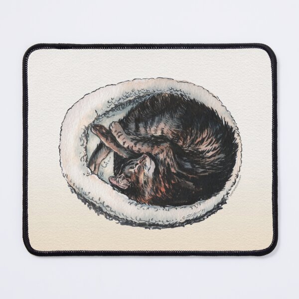 Item preview, Sleeping Tabby Cat Painting by Stephanie Smith - Day 10 designed and sold by stephsmith.