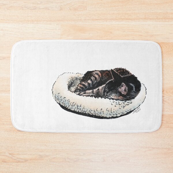 Item preview, Sleeping Tabby Cat Painting by Stephanie Smith - Day 12 designed and sold by stephsmith.