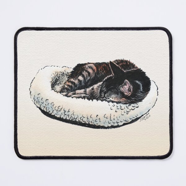 Item preview, Sleeping Tabby Cat Painting by Stephanie Smith - Day 12 designed and sold by stephsmith.
