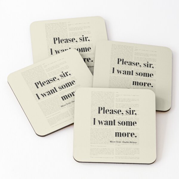 Item preview, Oliver Twist Please Sir Charles Dickens Quote Art designed and sold by kakarikihill.