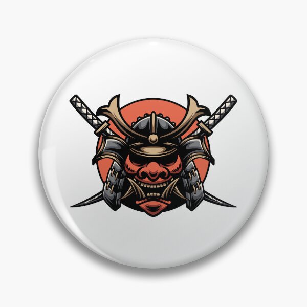 Item preview, Samurai Warrior Mask: Traditional Armor with Dual Katana Swords designed and sold by SpotWarehouse.