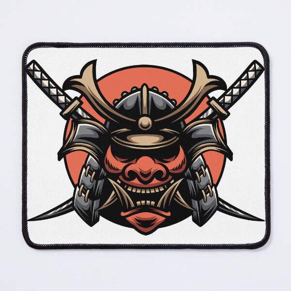 Item preview, Samurai Warrior Mask: Traditional Armor with Dual Katana Swords designed and sold by SpotWarehouse.