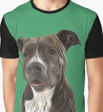 Pit Bull Terrier Oil Painting Style Graphic T-Shirt