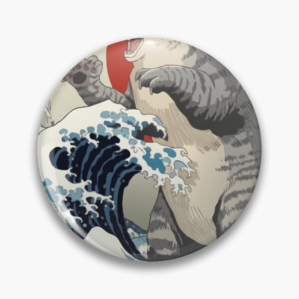 Item preview, Catzilla Japanese Art Funny Cat Lovers Gifts for Men, Women, and Kids T-Shirt designed and sold by SSD-.