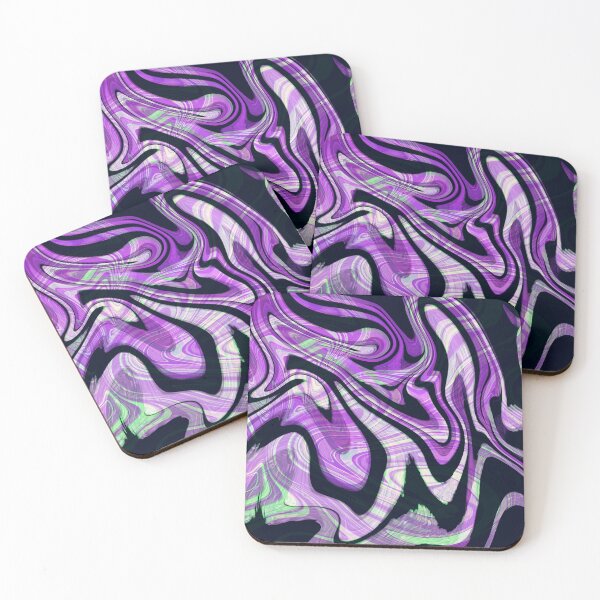 Item preview, Haunted Mint Purple and Teal Marble Desk Mat designed and sold by myamcd.