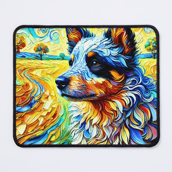 Item preview, Vibrant Australian Cattle Dog Portrait designed and sold by ChrisButler.