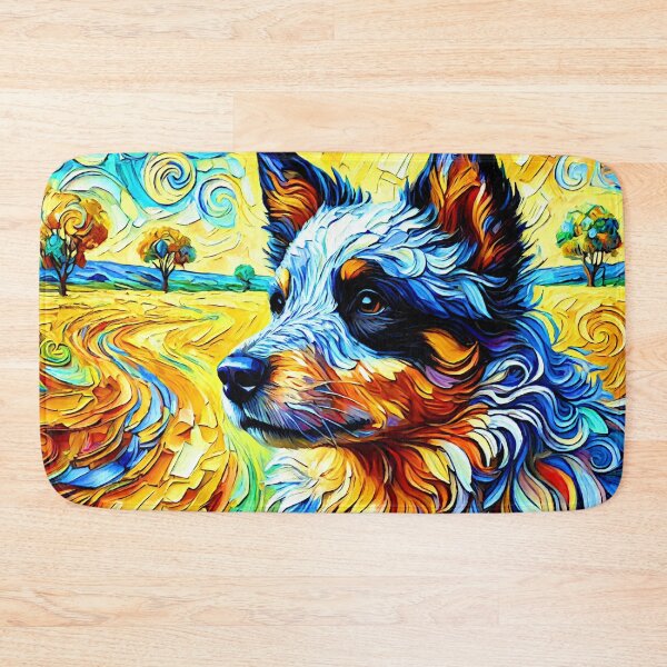 Item preview, Vibrant Australian Cattle Dog Portrait designed and sold by ChrisButler.