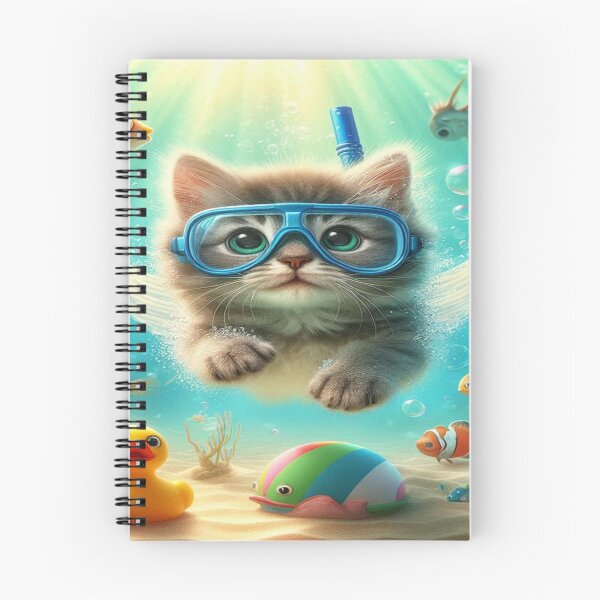 Item preview, Underwater Adventure: Cute Kitten Swimming  designed and sold by Naomi Gutierrez Parrish.