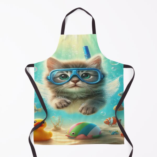 Item preview, Underwater Adventure: Cute Kitten Swimming designed and sold by Naomi Gutierrez Parrish.