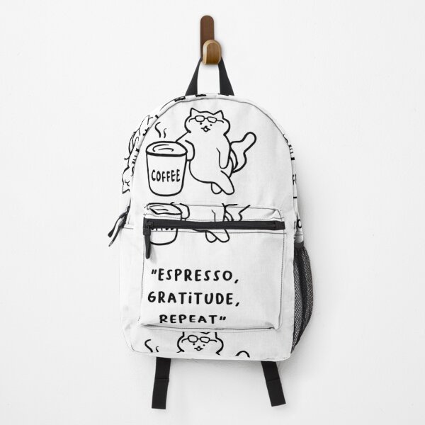 Item preview, Espresso, Gratitude, Repeat – Uplifting Cat Coffee Art designed and sold by RM-Journey.