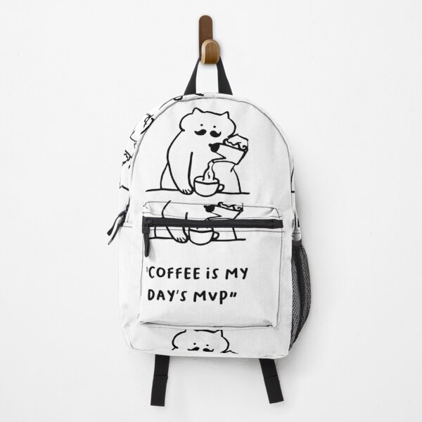 Item preview, Coffee is My Day’s MVP – Fun Cat Coffee Illustration designed and sold by RM-Journey.