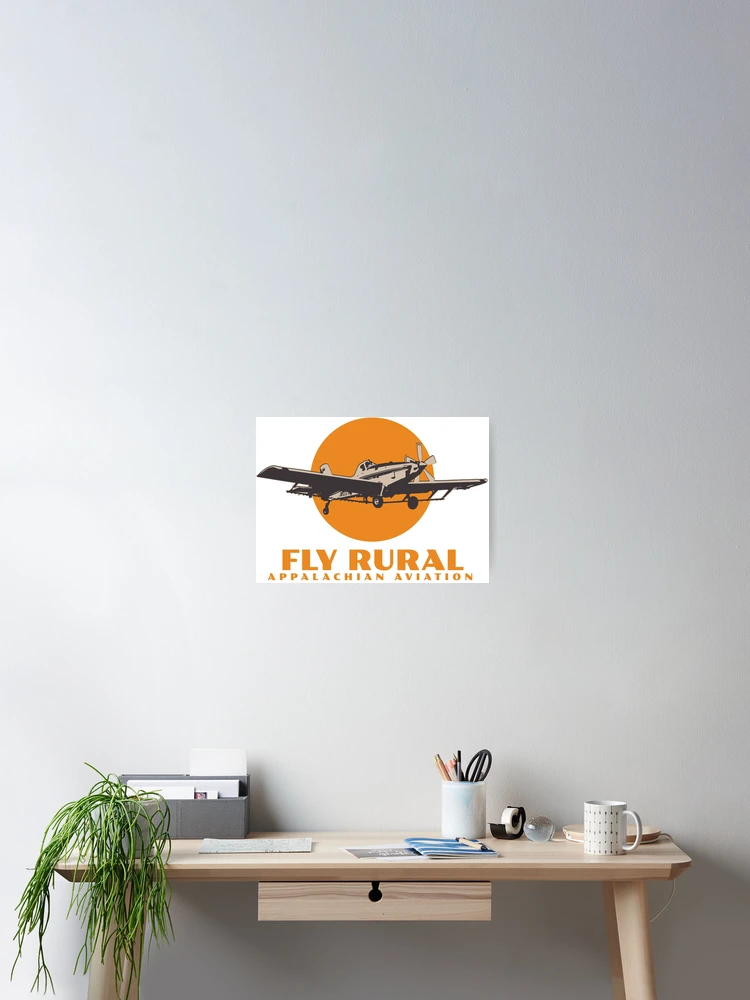 Thumbnail 2 of 3, Poster, Fly Rural designed and sold by AppalachAviate.
