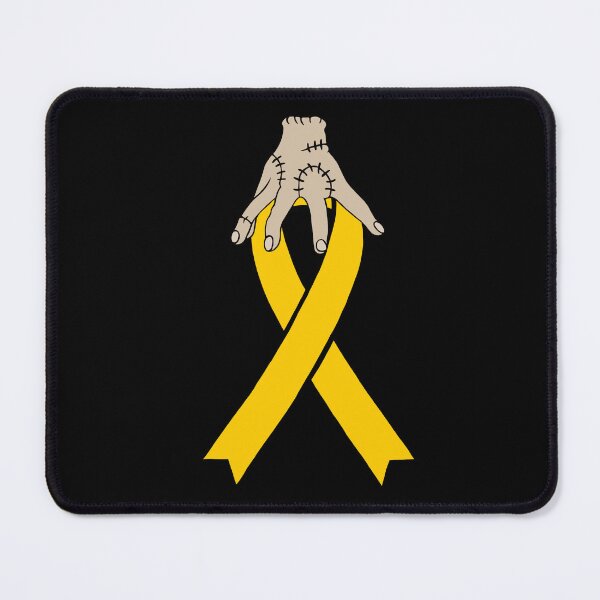 Item preview, Hand Awareness Ribbon (Yellow) designed and sold by Chronic Illness Awareness Shop.
