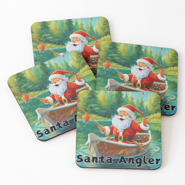 Item preview, Santa Angler, Funny Gift for a Fishing Lover  designed and sold by TheDarkStone.