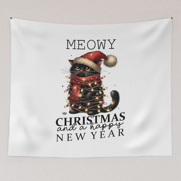 Item preview, Meowy Christmas and a Happy New Year designed and sold by CreativeEmpires.