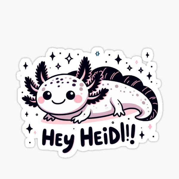 Heidi axolotl cute Sticker