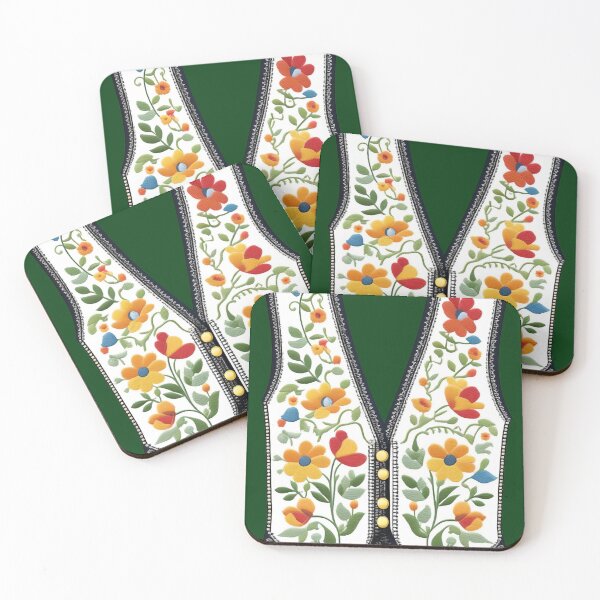 Item preview, Vest with flower embroidery designed and sold by Ciervo Primavera.