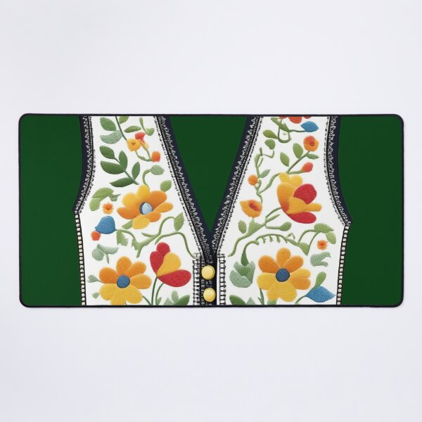 Item preview, Vest with flower embroidery designed and sold by Ciervo Primavera.