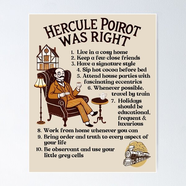 Item preview, Hercule Poirot was Right designed and sold by FunandWhimsy.