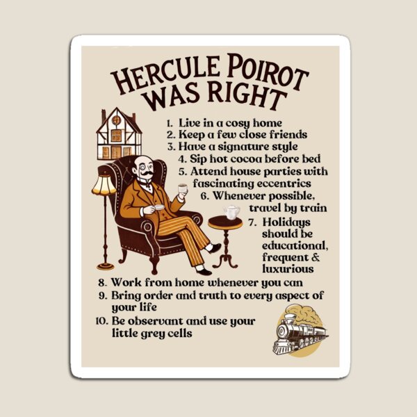 Item preview, Hercule Poirot was Right designed and sold by FunandWhimsy.